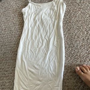 Naked wardrobe mini white dress